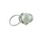Anello Contrariè artigianale in oro bianco con diamanti bianchi perla bianca e perla grigia, Immagine 3