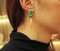 Antike handgefertigte Ohrringe aus 14 Karat Gold mit Diamanten, Smaragden, Onyx, Jade und orangefarbener gravierter Koralle 4