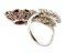 Fashion Ring in White Gold with Diamonds and Rubies 5