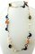 Necklace in 9K Rose Gold and Silver with Agate Lapis Lazuli Pearl Mother-of-Pearl and Moonstone 3