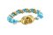 Bracelet in 18K Gold with Turquoise and Pearl 3