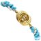 Bracelet in 18K Gold with Turquoise and Pearl 1