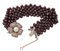 Handcrafted Bracelet in 9K Rose Gold and Silver with Rubies Garnets and Stones, Image 2