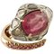 Snake Ring in Rose Gold and Silver with Diamonds and Rubies, Image 1