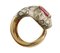 Snake Ring in Rose Gold and Silver with Diamonds and Rubies 3