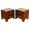 Kennedy Military Campaign Leather Top Side Tables by Kennedy for Harrods, 1960s, Set of 2, Image 1