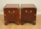 Kennedy Military Campaign Leather Top Side Tables by Kennedy for Harrods, 1960s, Set of 2 10