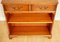 Vintage Yew Wood Dwarf Open Libary Bookcase 7