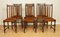 Antique Carved Oak Dining Chairs with Bobbin Turned Legs, 1920s, Set of 6 2