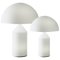 Glass Atoll Table Lamp by Vico Magistretti for Oluce, Set of 2 1