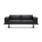 Wood and Black Leather Refolo Modular Sofa by Charlotte Perriand for Cassina 5