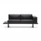 Refolo Modulares Sofa aus Holz & Schwarzem Leder von Charlotte Perriand für Cassina 2