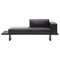 Wood and Black Leather Refolo Modular Sofa by Charlotte Perriand for Cassina 1
