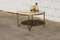 Tavolino da caffè rotondo Hollywood Regency in marmo e ottone, Immagine 7