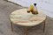 French Hollywood Regency Round Marble and Brass Coffee Table 5