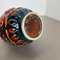 Multi-Color Fat Lava Op Art Pottery Vase by Bay Ceramics Germany, 1960s, Set of 2 16