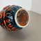 Vase en Poterie Fat Lava Op Art Multicolore par Bay Ceramics Germany, 1960s, Set de 2 16