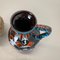Mehrfarbige Fat Lava Op Art Keramikvase von Bay Ceramics Germany, 1960er, 2er Set 11