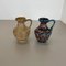 Mehrfarbige Fat Lava Op Art Keramikvase von Bay Ceramics Germany, 1960er, 2er Set 2