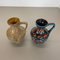 Vase en Poterie Fat Lava Op Art Multicolore par Bay Ceramics Germany, 1960s, Set de 2 4