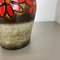 Large Fat Lava Floral Floor Vase by Scheurich, Germany, 1970s, Image 10