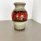 Large Fat Lava Floral Floor Vase by Scheurich, Germany, 1970s, Image 2