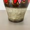 Large Fat Lava Floral Floor Vase by Scheurich, Germany, 1970s, Image 9