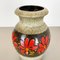 Large Fat Lava Floral Floor Vase by Scheurich, Germany, 1970s 4