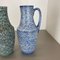 Fat Lava Ceramic Vases by Scheurich, Germany, 1970s, Set of 2 8