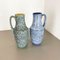 Fat Lava Ceramic Vases by Scheurich, Germany, 1970s, Set of 2 3
