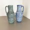 Fat Lava Ceramic Vases by Scheurich, Germany, 1970s, Set of 2, Image 2