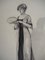 Alméry Lobel-Riche, Jeune femme à l'éventail, 1920s, Drawing 3