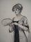 Alméry Lobel-Riche, Jeune femme à l'éventail, 1920s, Drawing, Image 2