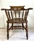 Antique English Elm Wood Windsor Captains Chair, 1900s 1