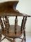 Antique English Elm Wood Windsor Captains Chair, 1900s, Image 6