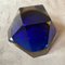 Blue & Yellow Sommerso Faceted Murano Glass Ashtray by Seguso, 1970s 7