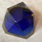 Blue & Yellow Sommerso Faceted Murano Glass Ashtray by Seguso, 1970s, Image 5