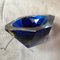 Blue & Yellow Sommerso Faceted Murano Glass Ashtray by Seguso, 1970s 11