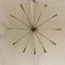 Large Midcentury Italian Brass Sunburst or Star Flush Mount 2