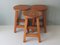 Belgische Studio Hocker aus Holz, 1960er, 3er Set 8