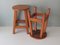 Belgische Studio Hocker aus Holz, 1960er, 3er Set 6