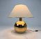 Gold Plated Ceramic Table Lamp from Bellini, Italy, 1970s 6