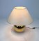 Gold Plated Ceramic Table Lamp from Bellini, Italy, 1970s 9