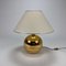 Gold Plated Ceramic Table Lamp from Bellini, Italy, 1970s 4