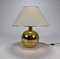 Gold Plated Ceramic Table Lamp from Bellini, Italy, 1970s, Image 1