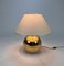 Gold Plated Ceramic Table Lamp from Bellini, Italy, 1970s 8