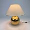 Gold Plated Ceramic Table Lamp from Bellini, Italy, 1970s 7