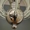 Lámpara colgante francesa Art Déco de metal y vidrio de Henri Petitot para Maison Petitot, años 30, Imagen 15