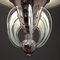 Lámpara colgante francesa Art Déco de metal y vidrio de Henri Petitot para Maison Petitot, años 30, Imagen 10