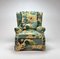 Mid-Century Linen Wing Chair by Josef Frank, 1960s, Image 1
